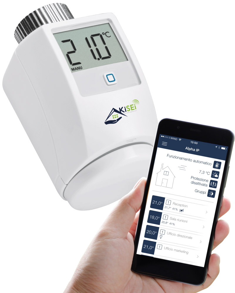 Herzitalia.it | Scarica l'app Alpha IP per gestire le teste termostatiche KiSEi