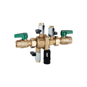Herz Disconnettore a zona di pressione ridotta controllabile tipo BA completo di valvole a sfera