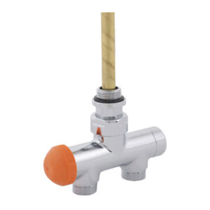 HERZ-VUA-50 modello dritto per impianti bitubo con preregolazione visibile versione cromata