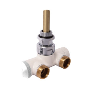 HERZ Valvola termostatica a quattro vie VUA-50 modello a squadra per impianti monotubo